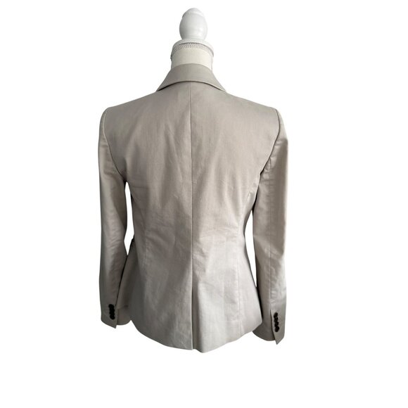 ANN TAYLOR Beige Long Sleeve Jacket Blazer Size 4 - Picture 5 of 6
